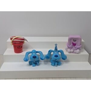 Subway Blue's Clues Blue figures vintage Party Hat Flipping ears Pail Slippy TOP